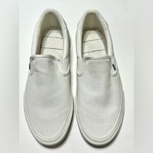 Straye “Don’t Care” White Canvas Slip On Skater Sneaker M12